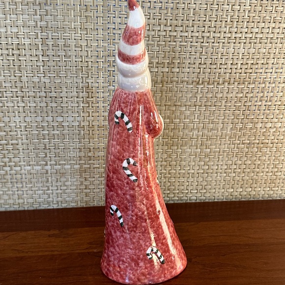 ππHPπNWOT Modern Tall Santa Pencil Figurine Iridescent Ceramic - Picture 6 of 9